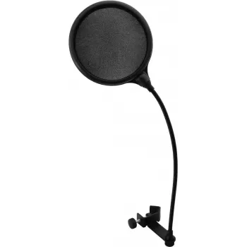 Pop filter Omnitronic DSH-135 black – microphone windscreen for studio and live use