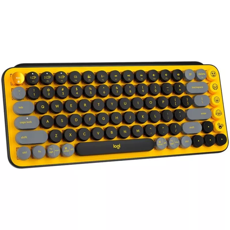 Logitech POP Keys Wireless Mechanical Keyboard Mini QWERTY Emoji Keys