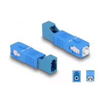 DeLOCK Optical Fiber Hybrid Coupler SC Simplex male to LC Simplex female blue
