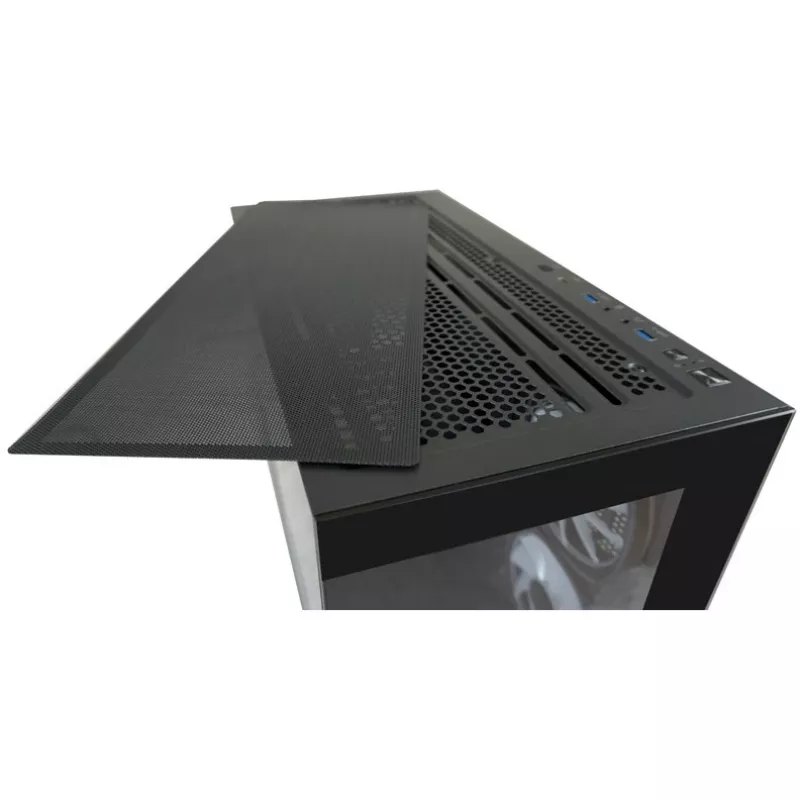 LC-Power Enclosure MidiTower 715B black USB3.2/Audio o.Power Supply SEAMLESS_X (LC-715B-ON)