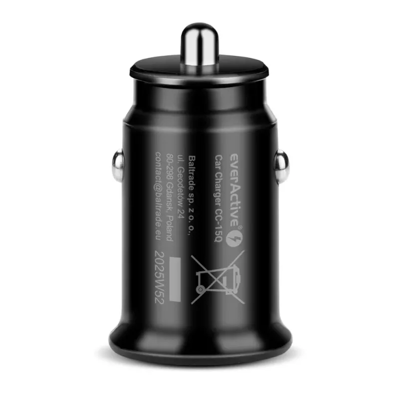 Car charger everActive CC-15Q QC3.0 18W 1×USB