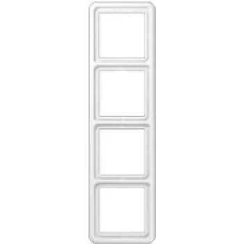 Wall switch panel JUNG CD 584 WW White, duroplast, screwless, 81×294 mm