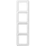 Wall switch panel JUNG CD 584 WW White, duroplast, screwless, 81×294 mm