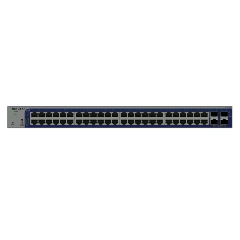 Managed Gigabit Ethernet Switch Netgear GS752TX, 48x RJ-45 10/100/1000, 10G support, 1U rack, grey