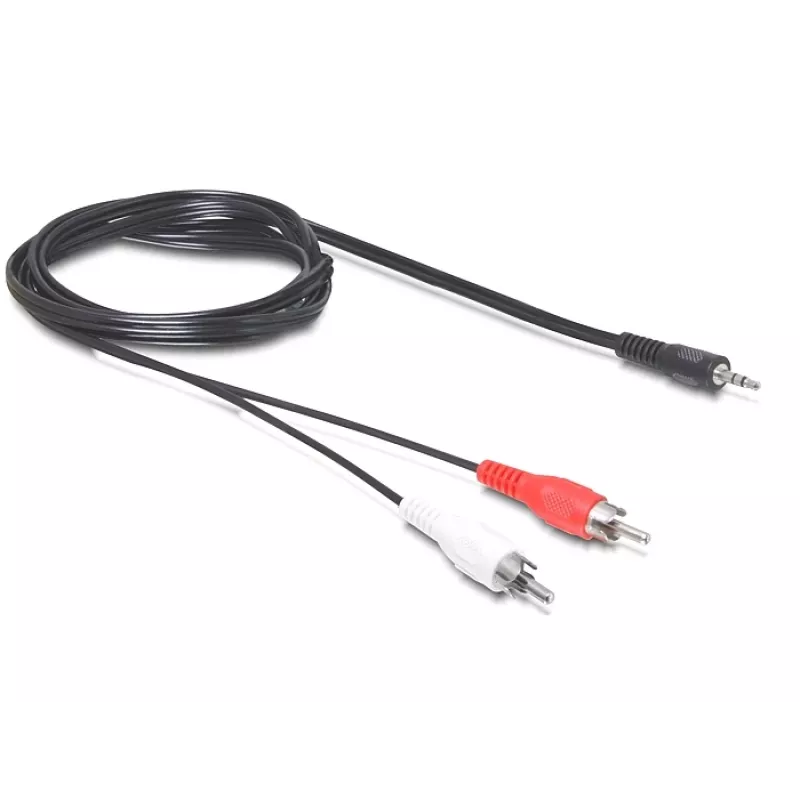 Audio cable DeLOCK 84000 1.5m 2xRCA 3.5mm Black