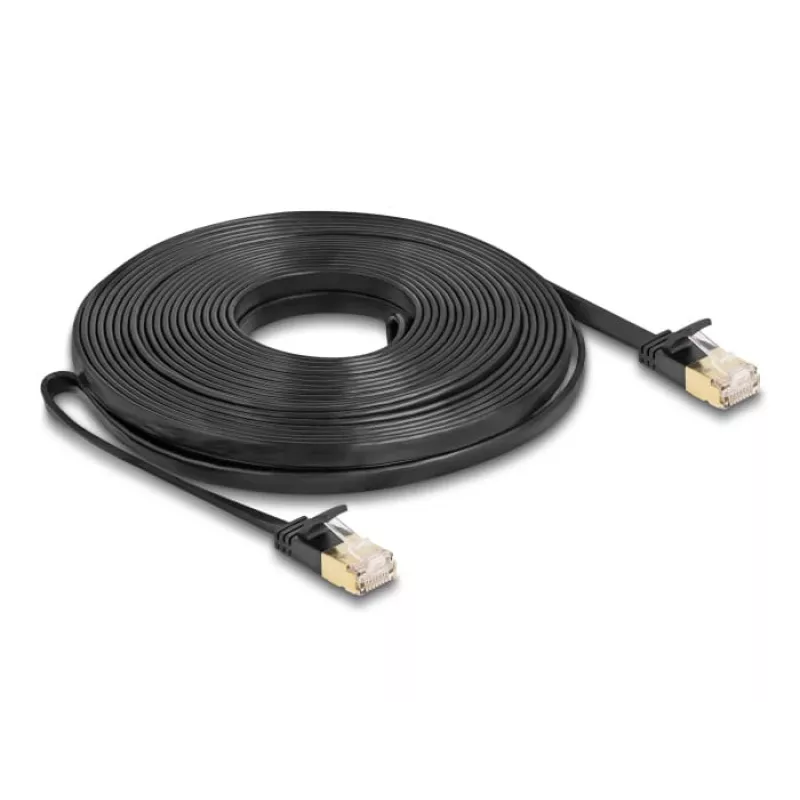 Network Cable DeLOCK RJ45 Cat.6A plug to plug U/FTP 10m black