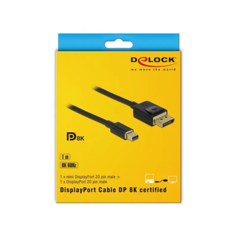 DisplayPort cable DeLOCK 84927 Mini DisplayPort 1 m Black