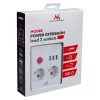Power strip MACLEAN MCE388 W — 2 sockets, 3×USB, 110–240V, 2500W, 3 m cable, white