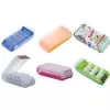 helit Flashcard Box BeeBox, A8, Base: raspberry-translucent Lid: Translucent-White, made from polystyrene, Dual-use lid (H6901025)
