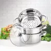 Electric Steamer Maestro MR-2900-18 1500W Vertical Steam, 18 cm stock pot, 2 L, stainless steel & glass, induction-compatible