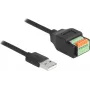DeLOCK USB 2.0 Cable Type-A male to Terminal Block Adapter 15 cm