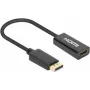 Manhattan DisplayPort 1.2 to HDMI Active Adapter, 4K@60Hz, 15cm, Male to Female, DP With Latch, Black, Not Bi-Directional, Three Year Warranty, Equivalent to DP2HD4K60S