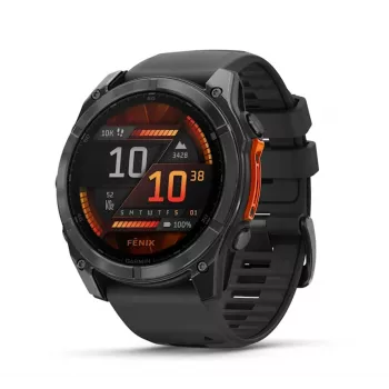 Smartwatch GARMIN Fenix 8 — 51 mm titanium case, AMOLED 1.4 inch, GPS, 32 GB, 10 ATM, silicone strap