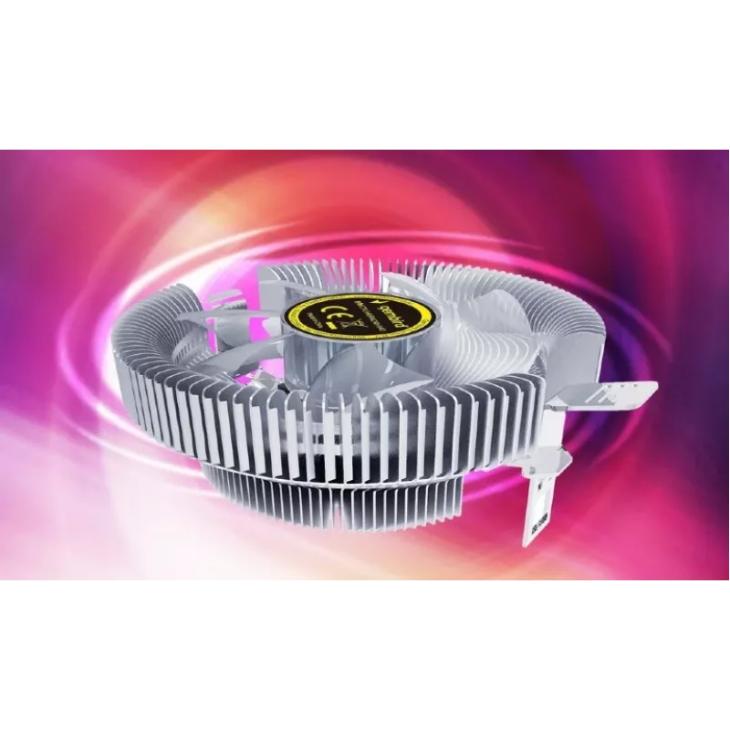 Air cooler Gembird CPU-HURACAN-X40 — 90 mm fan, 800–1600 RPM, LGA 775 support, transparent