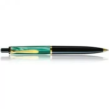 Pelikan K200 - Integrated Filling System - Black - Gold - Green - Resin - Italic Nib - Stainless Steel - Ambidextrous (983189)