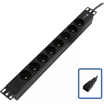 Power strip Lanview TUPS055 19 inch C20 8-way — rack-mountable power distribution unit
