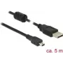 USB Cable DeLOCK 5m USB 2.0-A USB 2.0 Mini-B