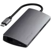 Satechi Aluminium Adapter V2 USB-C (USB-C, 3x USB-A, 4K HDMI, czytnik kart micro/SD, Ethernet) (starlight grey)