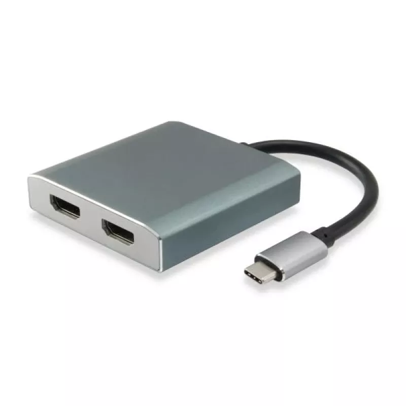 Equip USB Type C to 2 x HDMI Female Adapter, 3.2 Gen 1 (3.1 Gen 1), USB Type-C, HDMI output, 4096 x 2160 pixels