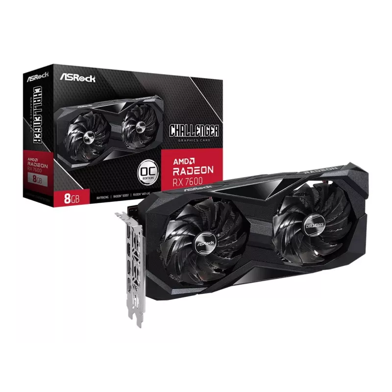 ASRock Radeon RX 7600 Challenger 8GB GDDR6 Graphics Card