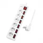 Power Extension LogiLink LPS250 1.5m 6 AC Outlets Indoor White