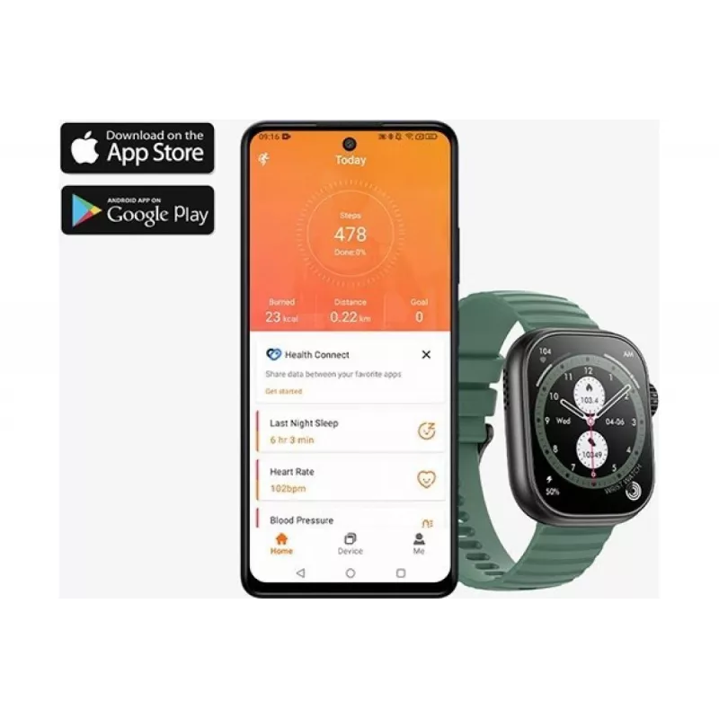 myPhone Watch Tool 5.08 cm (2) IPS 24 mm Digital 240 x 296 pixels Touchscreen Black