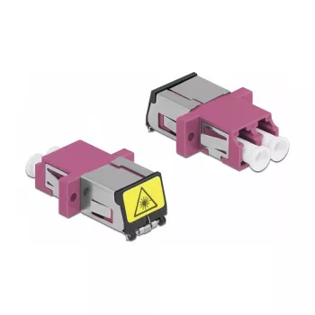 Optical Fiber Coupler DeLOCK 86901 LC Duplex Female to LC Duplex Female Multi-mode Violet