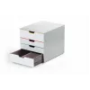 Durable VARICOLOR MIX 4 Plastic Drawer Unit Grey 4 Drawers