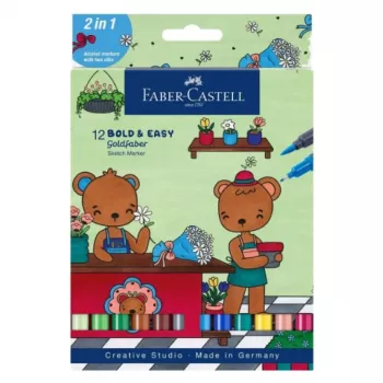 Marker set Faber-Castell 164815 — 12 pieces, multicolour markers, made in Germany