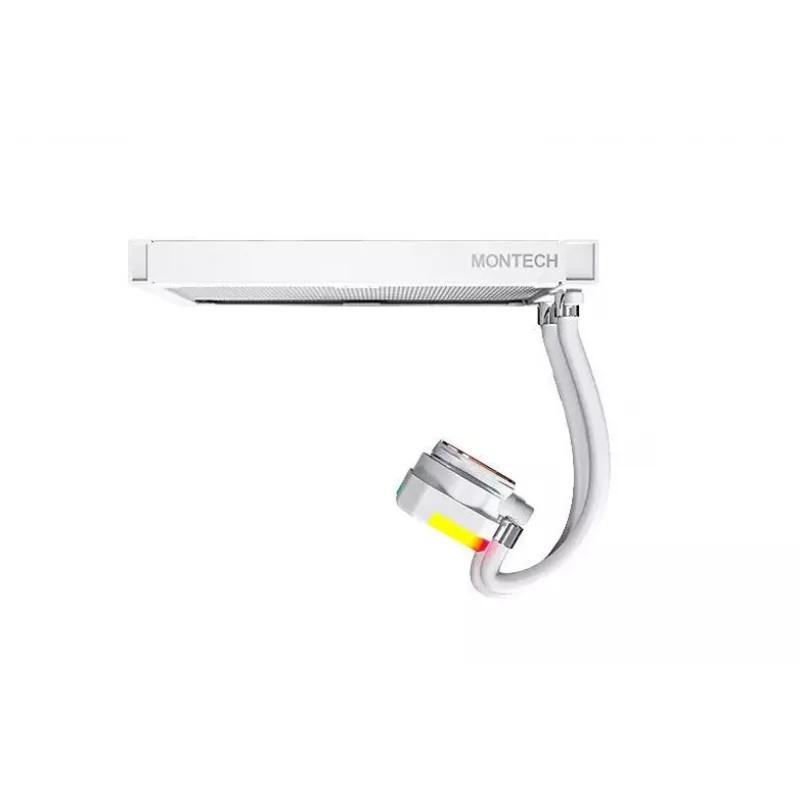 AIO water cooler Montech Hyper Flow ARGB 240 mm White — 240 mm radiator, ARGB lighting, white finish