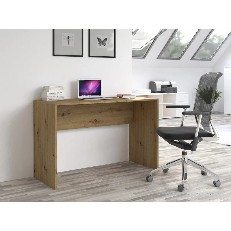 Computer desk top e shop BIURKO PLUS ARTISAN, straight rectangular top, particle board, 1200×500×760 mm, oak colour