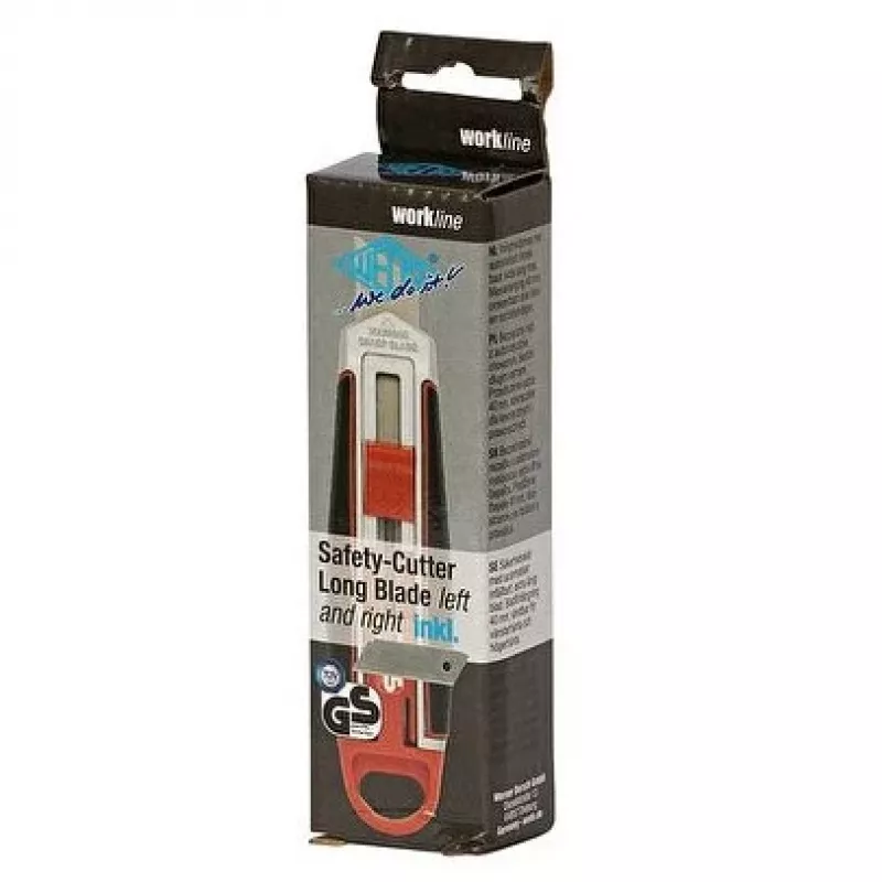 Utility knife WEDO 78 830 with snap-off blade, ergonomic handle, 1 pc, black/red/silver