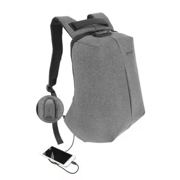Notebook backpack Tellur 15.6 Antitheft V2 with USB port, gray