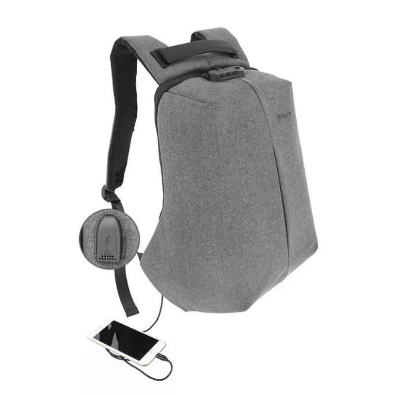 Notebook backpack Tellur 15.6 Antitheft V2 with USB port, gray