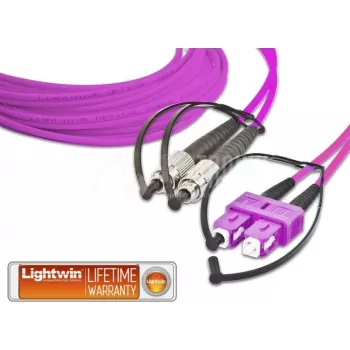 Lightwin High Quality Duplex LWL Patch Cable, MM OM4, FC - SC LWL Patch Cable (LDP-50 FC-SC 1.0 OM4)