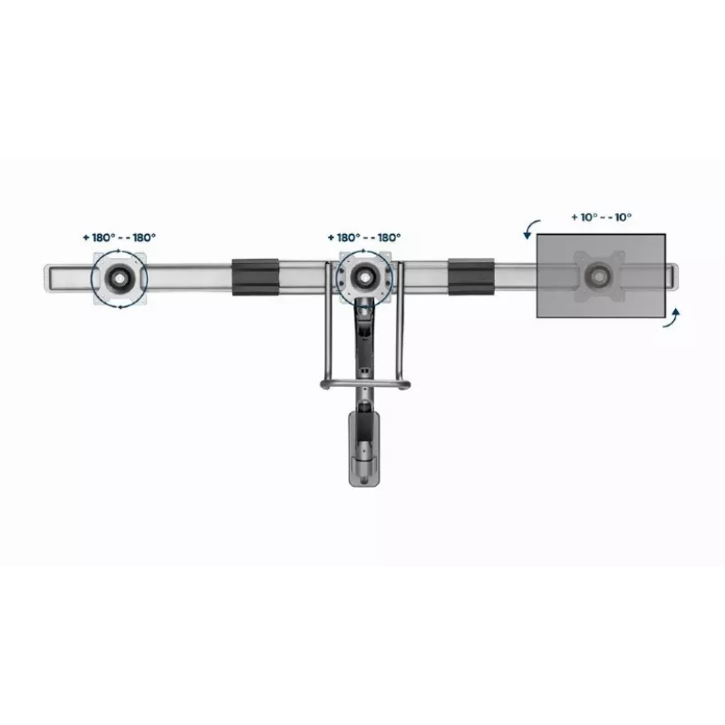 Wall mounted adjustable monitor arm Gembird MA-WA3-01 for 3 monitors