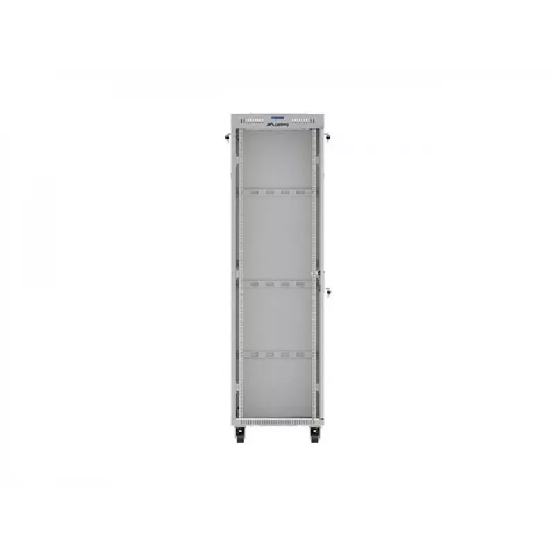 19 inch 42U LANBERG Standing Rack Cabinet 600×600 mm Gray with Glass Door and LCD (Flat Pack)