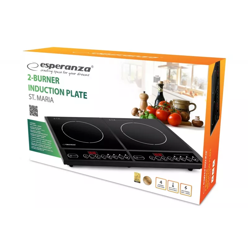 Esperanza EKH008 hob Black Countertop Zone induction hob 2 zone(s)