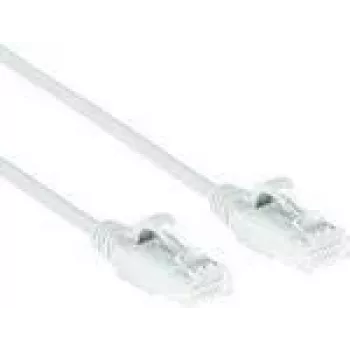 ACT White 10 meter LSZH U/UTP CAT6 datacenter slimline patch cable snagless with RJ45 connectors
