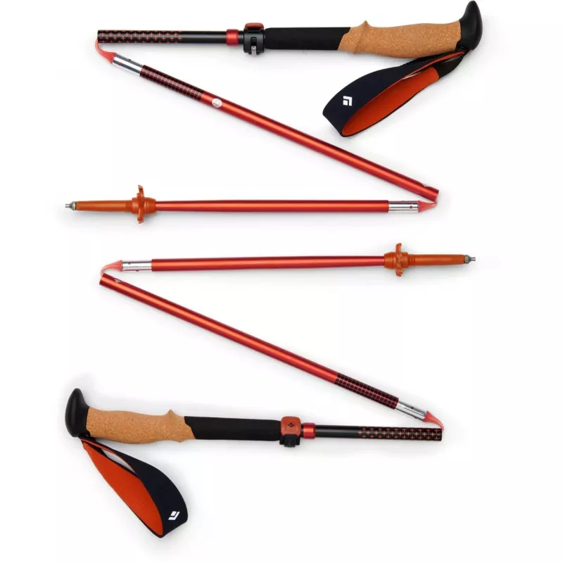 Trekking Poles Pursuit FLZ M/L, Fitness Device black/Red, 1 Pair, 125-140 cm