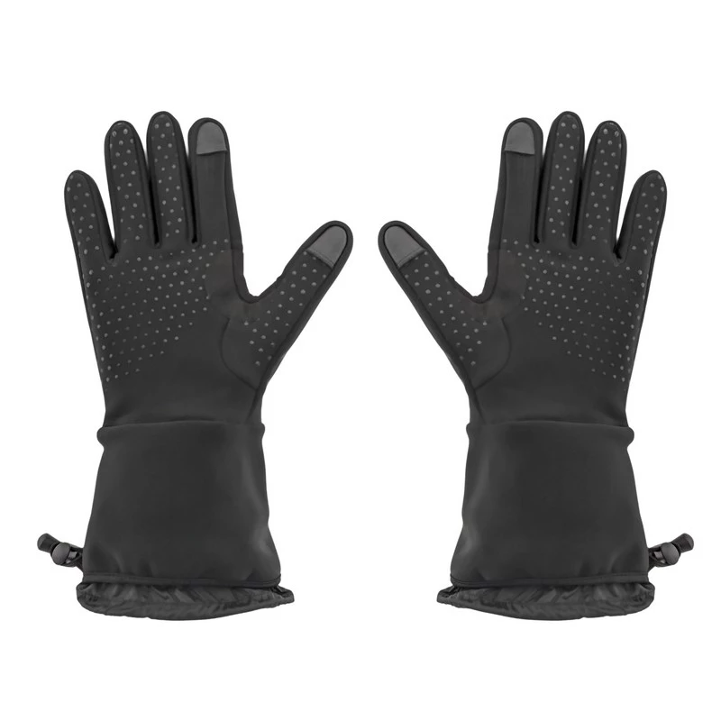 Gloves Glovii GLWM polyester, touchscreen, windproof, weatherproof, padded palm, anti-slip, heating function, S-M, black