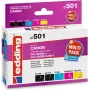 edding printer cartridges EDD-501 2x black, cyan, magenta, yellow compatible with Canon PGI-525 BK,
