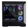 PC Case Lian Li Vector V100 Midi Tower — Black with Transparent Panel, supports 3×120mm side + 1×120mm rear fans, 3.5 inch HDD, 2.5 inch SSD, 235.5×446×484.6 mm