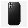 Folio phone case Nomad Modern Leather Folio for Apple, fits up to 16 cm (6.3 inch) screens, Black