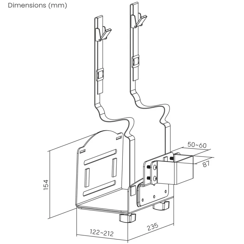 CPU holder, MC-116 B black