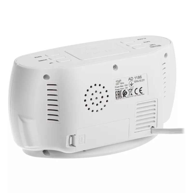 Adler AD 1186W alarm clock Digital alarm clock Black, White