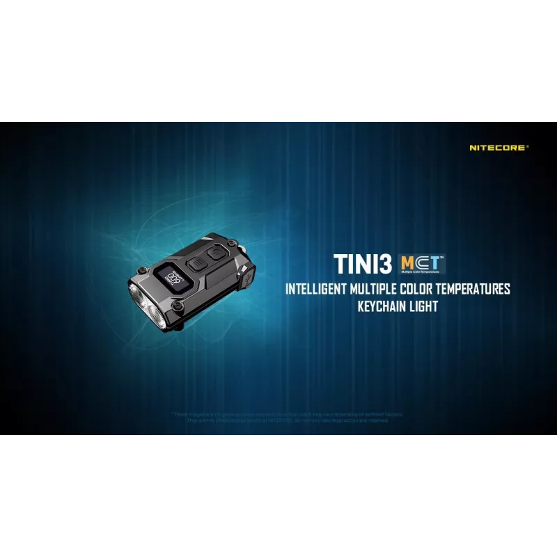 Keychain flashlight Nitecore TINI3 Black 600 lm USB rechargeable