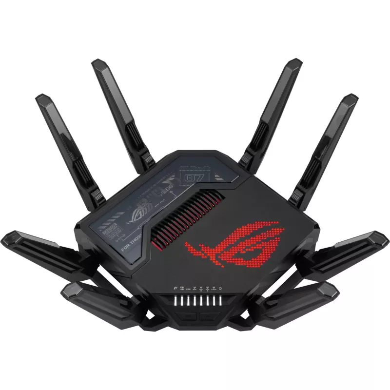 ASUS ROG Rapture GT-BE98 wireless router 10 Gigabit Ethernet Quad-band (2.4 GHz / 5 GHz-1 / 5 GHz-2 / 6 GHz) Black