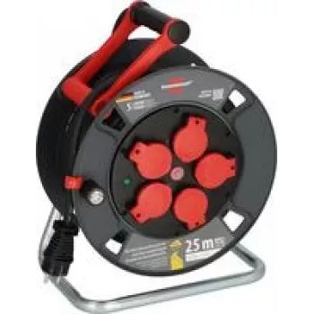 Brennenstuhl 9232250100 cable reel 25 m Black Grounded Plug-Plug (9232250100)
