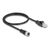 DeLOCK M12 Adapter Cable D-coded 4 pin female to RJ45 male 50 cm